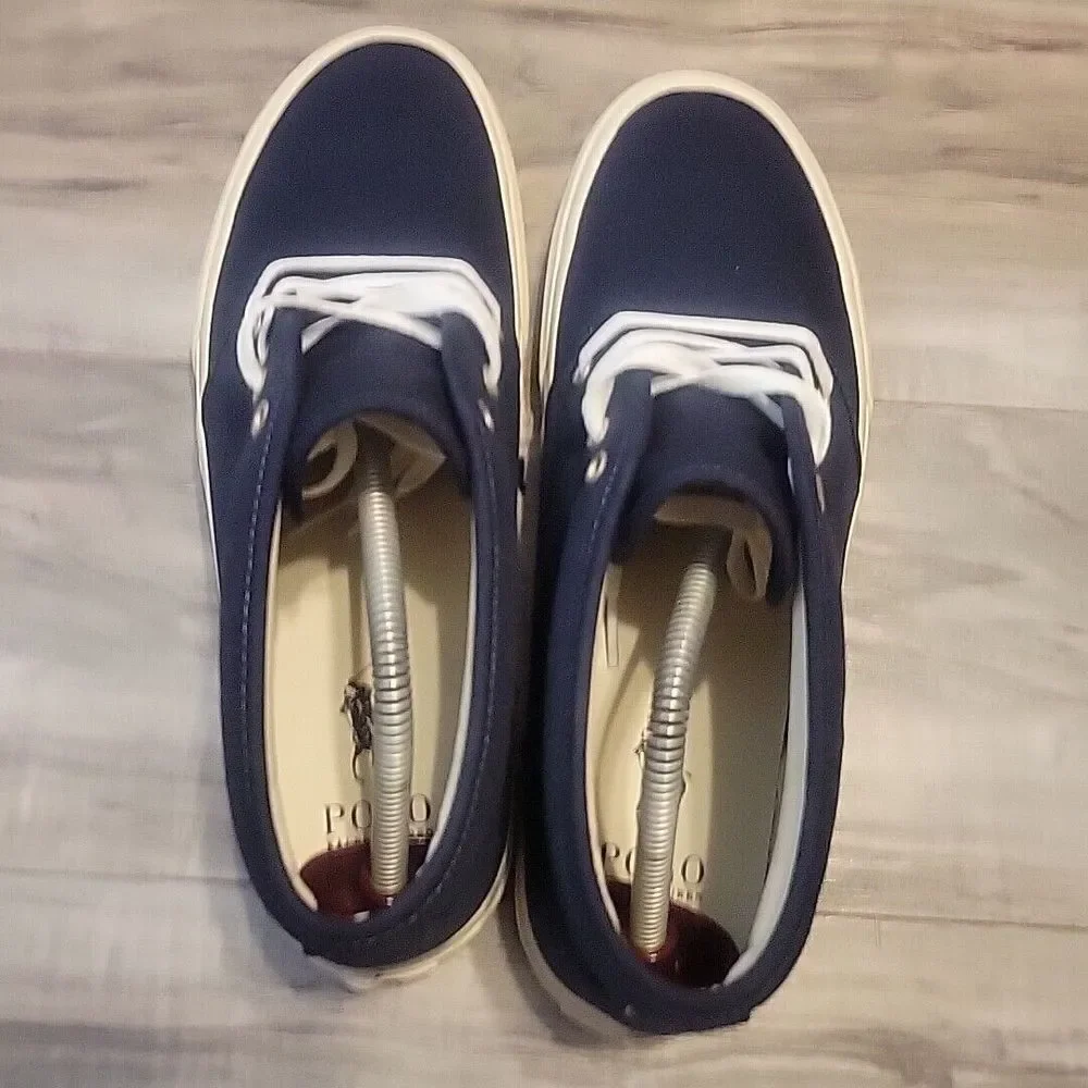 POLO RALPH LAUREN Keaton Chukka Boot‎  Mens 9 Blue Canvas Lace Up Shoes